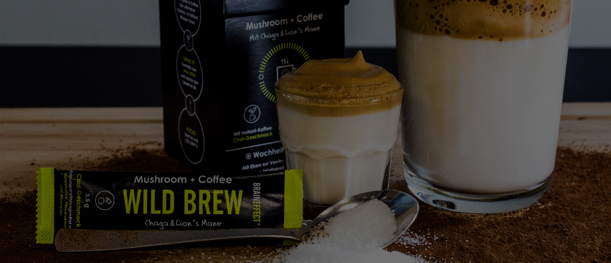 Dalgona Coffee Kreation mit Powerpilzen oder als Schoko-Kokos Treat